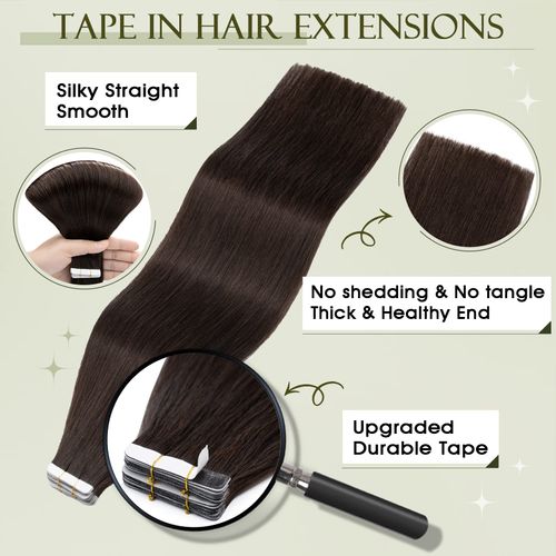 Benehair Tape-In Real Hair Extensions, Invisible Tape Extensions, Real Hair, 20 Pieces, 20 g, Remy Natural Tapes, 30 cm, Camel Mixed Light Gold #18P613