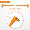 Tether Tools TetherPro Datenkabel USB-C an USB-C - 4,6 m, 2 x rechtsgewinkelt (Orange)