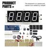 DIY Digital Clock Soldering Kit 4-Digit LED Display with Temperature Sensor, 12H/24H Alarm & Memory Function, STEM Electronics Project for Teens & Adults (Yellow)