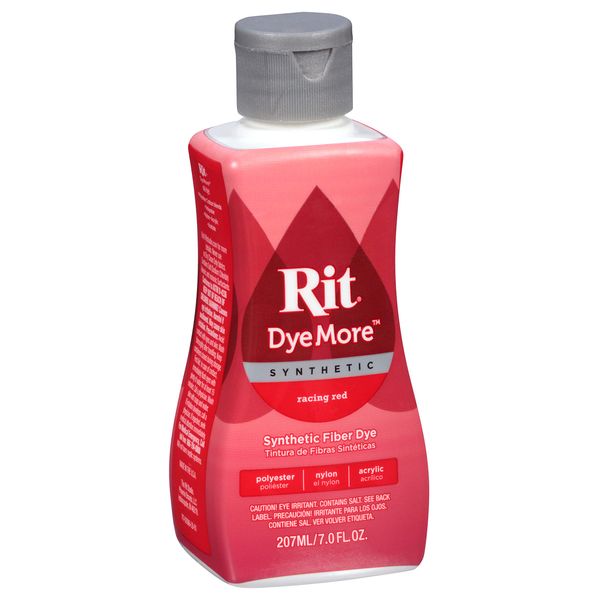 Rit DyeMore Liquid Fabric Dye for Synthetic Fabrics 207ml - 13 Colours (Racing Red)