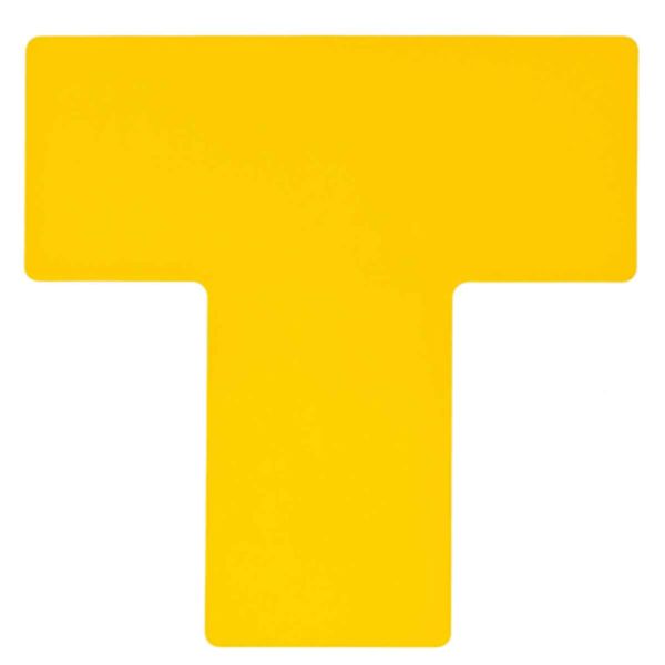 Toughstripe Nonabrasive T Shape Floor Marking Tape, 5" Length, 2" Width, Yellow