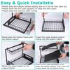 2 Tiers Pull Out Under Sink Rack Organizer Sliding Shelf for Bathroom Kitchen