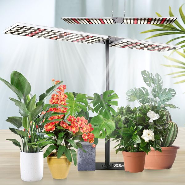 JCBritw 100W Plant Growing Light with Stand LED, White Full Spectrum LED Plant Light, Indoor Cultivation, Seedling Cultivation, Hydroponics Lamp for Flower Plants, Plant Cultivation, Greenhouses and