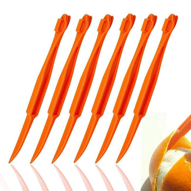 6 Pack Orange Peeler Tool Citrus Easy Slicer Lemon Cutter Peeler Fruit Opener