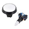 uxcell Game Push Button 60mm Round 12V LED Illuminated Push Button Switch with Micro Switch for Arcade Video Games White 1pcs
