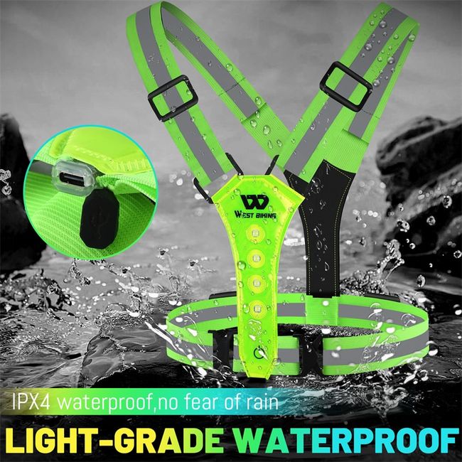 LED Reflective Vest Running Gear with Pouch, USB Charging & Ultralight  Reflective Safety Vest for Night Running Cycling