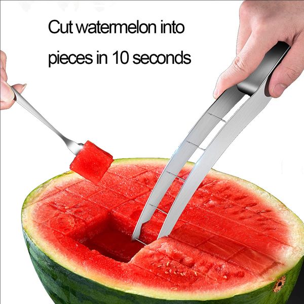 Shoxil Wtermelon Cutter Slicer Cut Watermelon Into Cubes Knife Melon Baller for Kitchen Gadgets Useful Cool Tool