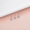 Candyfancy 20/18/16G 3PCS Titanium Threadless Nose Studs – Push-in Nose Piercing with Clear CZ (6/8/9/10/12mm)