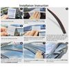 Fits 08-14 Dodge Avenger Acrylic Window Visors Sun Rain Guards Deflector 4Pc Set