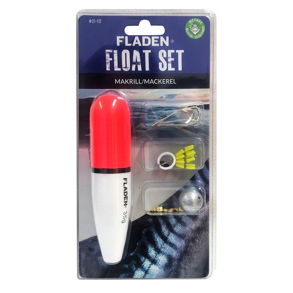 FLADEN Fishing - Mackerel 35g Float Set for Sea or Predatory Fishing - Beads, Hooks, Swivel, Weight and Float Stops [21-127]