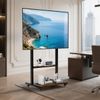 Universal 40-86 Inch Height Adjustable Rolling TV Stand with Wheels, 2 Shelves
