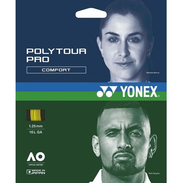 Yonex PTGP115 Poly Tour Pro Tennis String 115 Flash Yellow 37.4 ft (12 m)