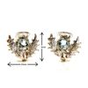 Sterling Silver Blue Topaz Scottish Thistle Stud earrings