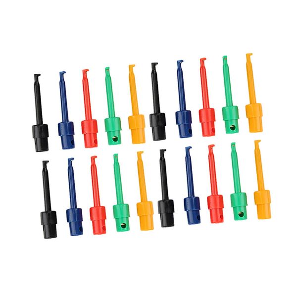 Hilitand 20pcs Large Test Hook Multicolor Test Hook Clamp Test Spare Parts for Multimeter Electronic Test