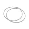 Sterling Silver Diamond Cut 2mm Square 40mm Hoop Earrings