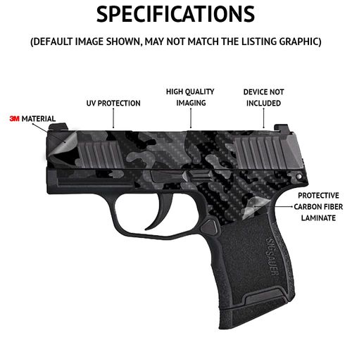 MightySkins Carbon Fiber Skin Compatible with Ruger LCP 380 - Frost Marble | Protective, Durable Textured Carbon Fiber Finish | Easy to Apply and Change Styles | Made in The USA