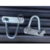 Garage Door Spring Containment W-Hook L Plates And Keeper Rings 2-Pack Accessory