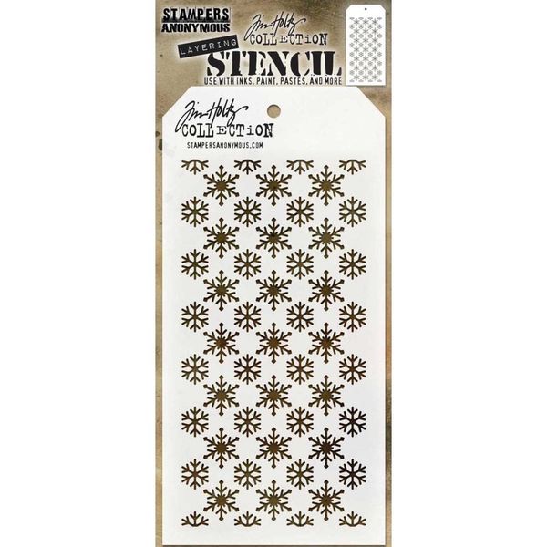 Tim Holtz Layered Stencil 4.125"X8.5"-Flurries