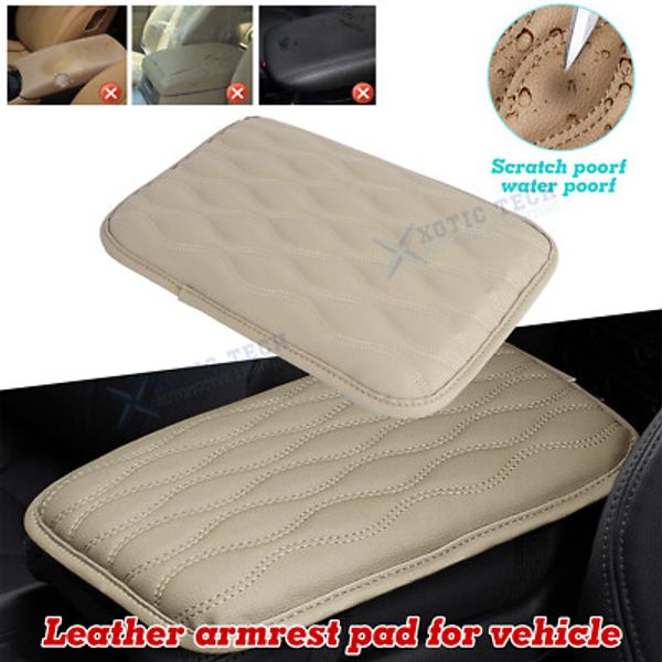 Leather Central Armrest Storage Box Mat Guard Cushion Decor Cover Accessories