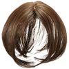 Priscilla TFX-105-TDB Fluffy Hand Planted Whorl Bangs Wig, Gram Wan Len Bangs, Heat Resistant, Dark Brown