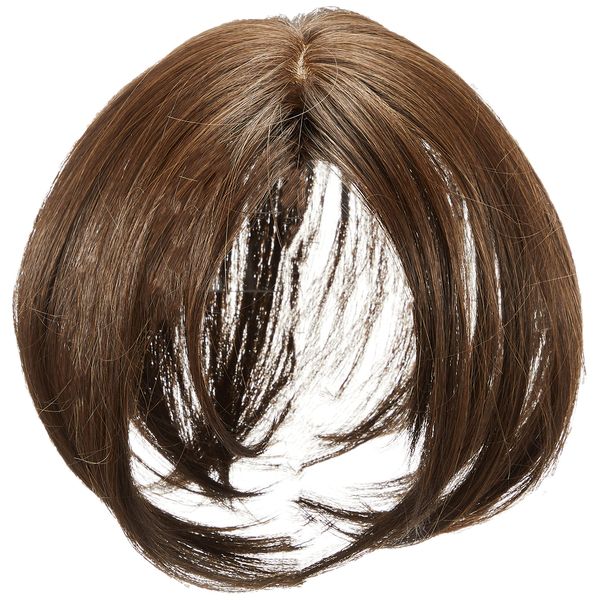 Priscilla TFX-105-TDB Fluffy Hand Planted Whorl Bangs Wig, Gram Wan Len Bangs, Heat Resistant, Dark Brown