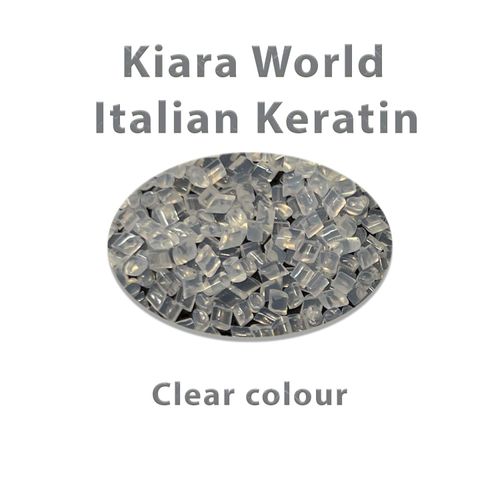 Kiara World Clear Italian Keratin Fusion Glue Beads Pellets Granules Transparent Tips for I/Tip Hair Extensions 25g