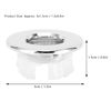Sink Overflow Ring Brass Round Overflow Cover Insert in Hole Spares for Bathroom Kitchen Basin(Silver)