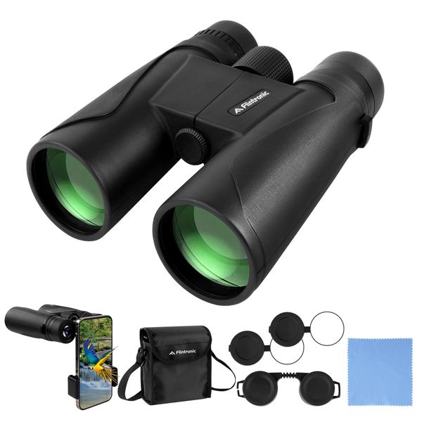 High Power Binoculars, 12x42 High Definition Binoculars for Adults, Waterproof & Fogproof Telescopes with BAK4 Prism, Suitable for Hunting Sightseeing Bird Watching Hiking Concerts & Football Games