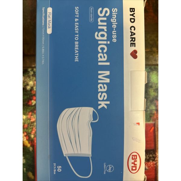 BYD CARE 3 Ply Disposable Face Mask Read Description ***