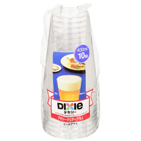 Hard Plastic Clear Beer Glasses 430ml 10P