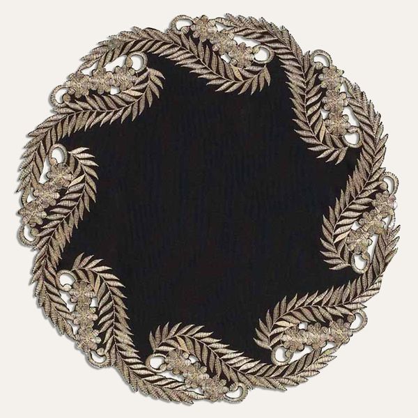 Black Gold Table Doilies - Anyce Collection - Doilies / Set of 4