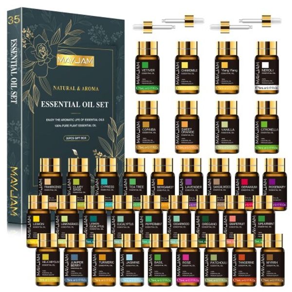 MAYJAM Essential Oil Set Aromatherapy Oil Set Essential Oil Trial Set Massage Oil Gift