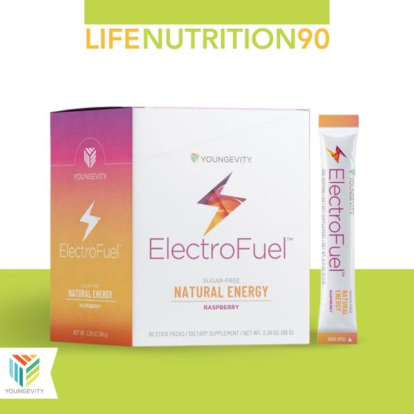 Youngevity Electro Fuel / Raspberry / Natural Energy Drink Mix - 30 Packets