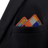 shlax&wing Men's Pocket Squre 12.6 32cm Checkered , Multicoloured, L
