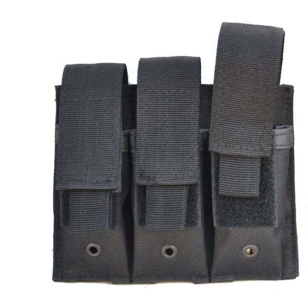 EXPLORER Triple Mag Pouch, Black, 6.25 x 1 x 6-Inch