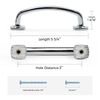 Ravinte Arch Cabinet Pulls Solid 10 Pack 3 Inch Polished Chrome Kitchen Cabinet Handles Flat Square Foot Curved Drawer Pulls Hardware for Kitchen Cabinet