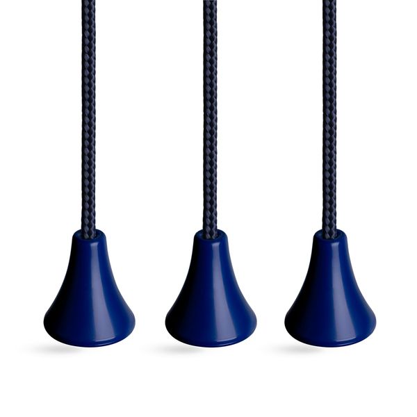 Bathroom Light Pull Cord and Handle, Navy Blue String, Acorn and Connector. Pack Of Three.