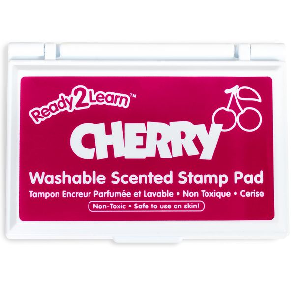 READY 2 LEARN Scented Stamp Pad - Cherry - Red - Non-Toxic - Fade Resistant - Fun Art Supplies for Kids