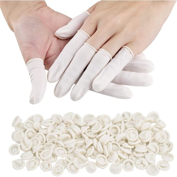 Finger Cots Small 300 Pcs Fingertips Protective White