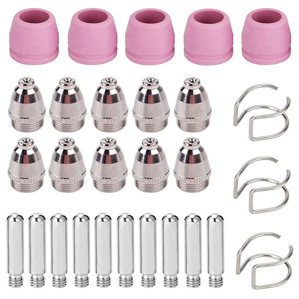 QAQGEAR 28pcs SG-55 AG-60 Plasma Cutter Torch Consumables Kit Tips Consumable Accessories