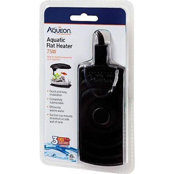 Aqueon Small Aquarium Fish Tank Submersible Mini Flat 7.5 Watts, Multicolored