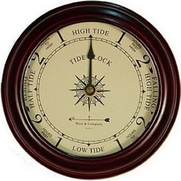 9 1/2" CHERRY TIDE CLOCK BY WEST & CO.