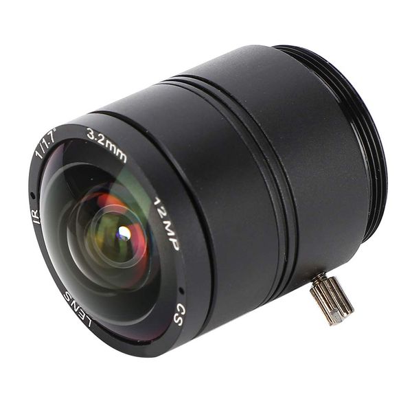 Camera Lens 3.2mm Fixed Focal Length Lens CS Mount 12MP High Definition CCTV Camera Lens Security Cameras Lens