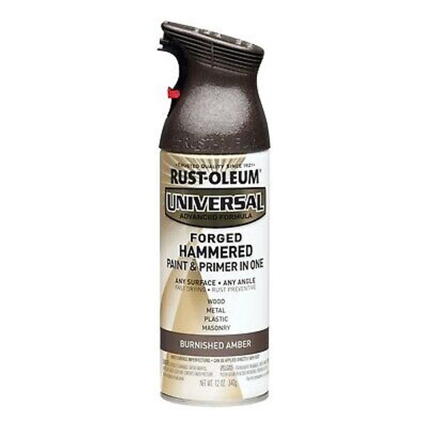 Rust-Oleum 271480 Forged Hammered Burnished Amber Spray Paint 12 oz. (Pack of 6)