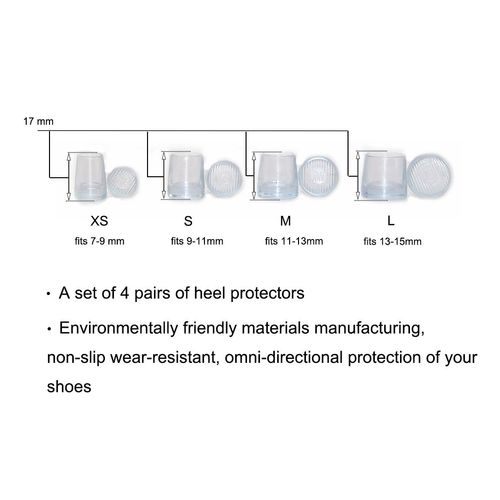 4 Pairs XS/S/M/L High Heel Protectors for Grass Mud,Races, Weddings, Formal Occasions