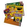 Clear Backpack School Supply Kit: Crayons, Markers, Pencils, Sharpener, Scissors