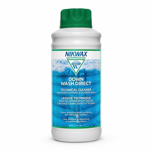 Nikwax Down, Down Wash.Direct, 1L, Specialty Cleaner for Down Jackets, Outerwear, Vests, Sleeping Bags, Quilts, and Bedding, Restores Loft, Warmth, Insulation, and Water Repellency