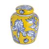 Creative Co-Op Decorative Ceramic Ginger Jar with Lid, Yellow