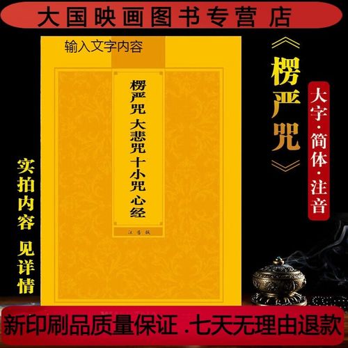 楞严咒注音版大悲咒十小咒心经简体带拼音弘化常诵佛经读诵本结缘（印刷版）