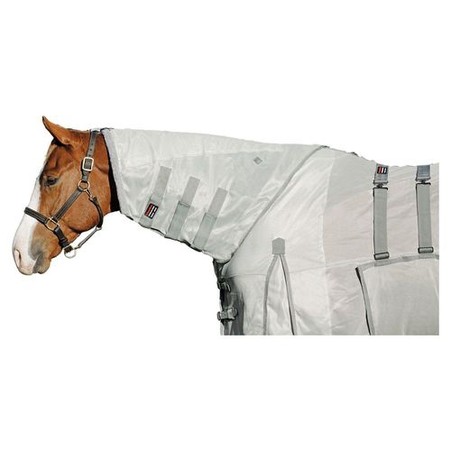 Schneiders Soft Interlock Mesh II Fly Neck Cover for Horses | 80% UV Protection & SilverTek Lining | Breathable & Durable | Insect Protection | Color Silver | Size Medium